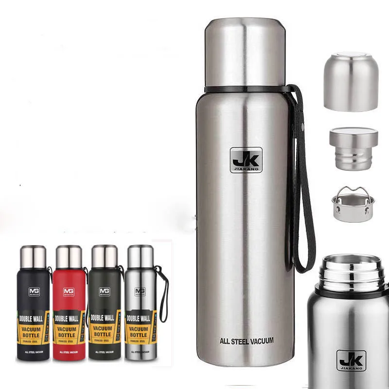 Термос из нержавеющей стали Мужская портативная спортивная Большая емкость