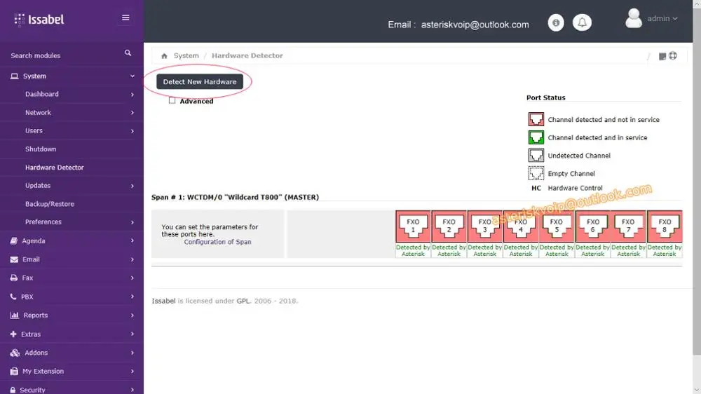 Asterisk карта TDM800P с аппаратным устройством для эхоподавления 8 портами FXO tdm800 VoIP PBX