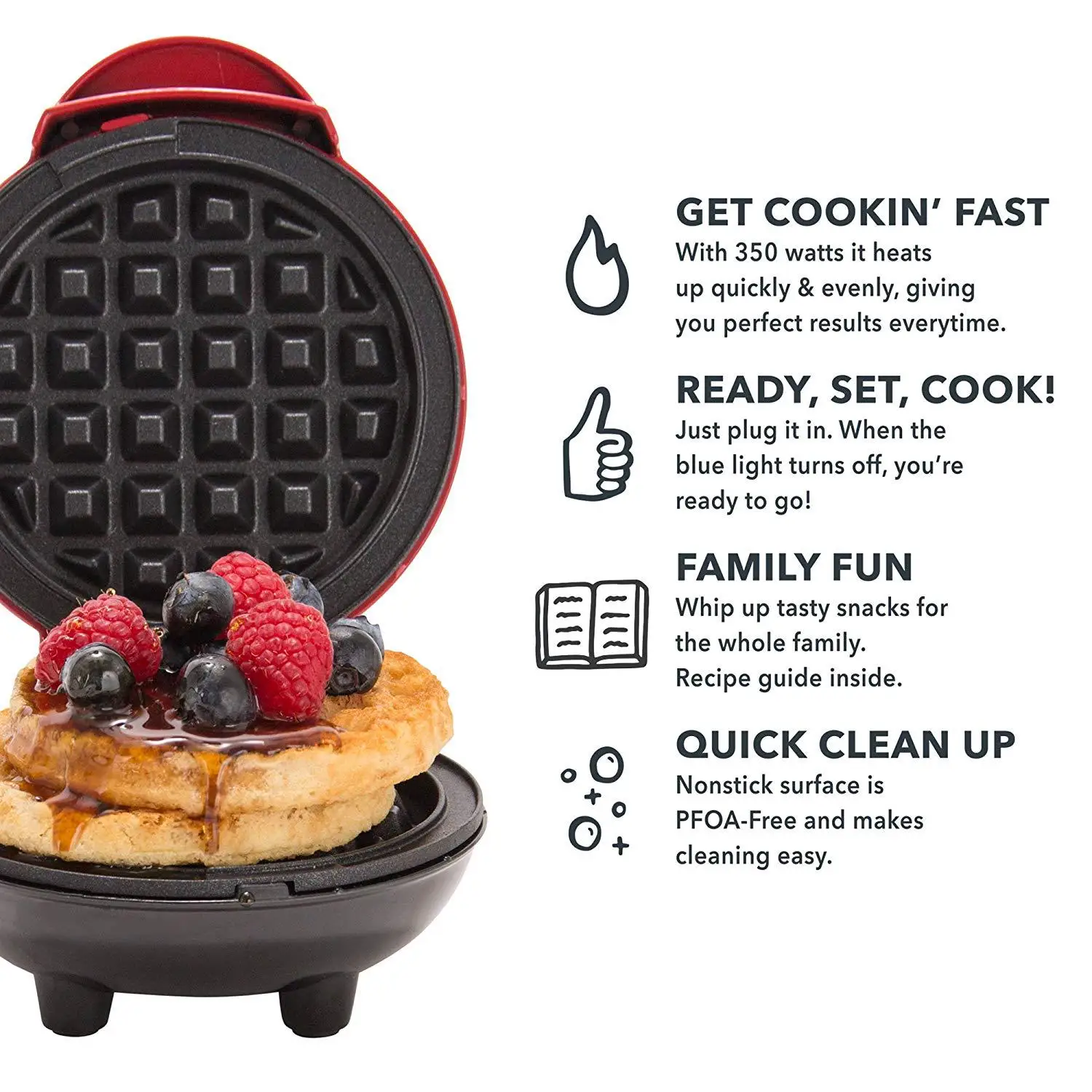

New MIN MAKE WAFFLE Mini Waffle Machine Home Children's Baking Machine Cake Machine food machine