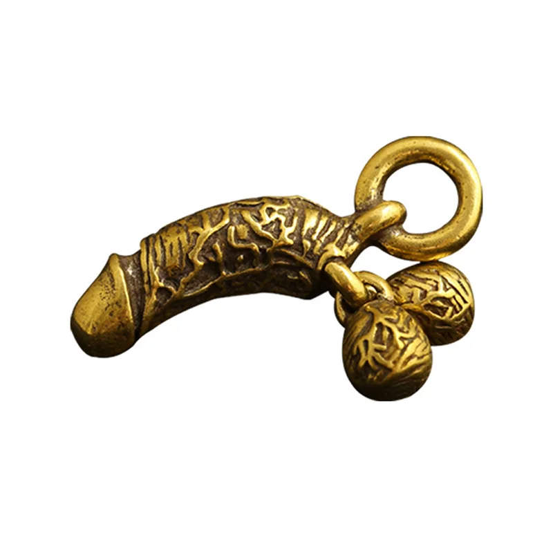 Креативная латунная подвеска на мужской пенис брелок веселая имитация цыпленка