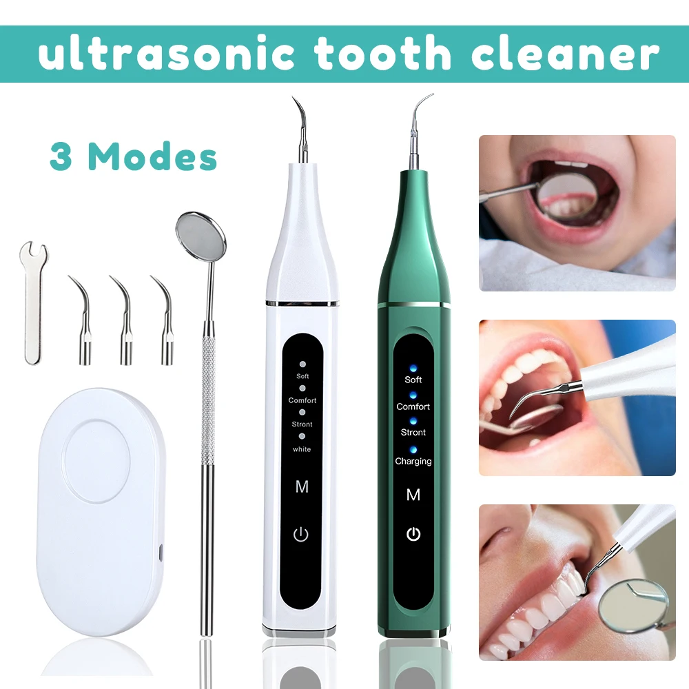 Ultrasonic Sonic Dental Scaler LED Display Electric Tooth Calculus Remover Cleaner Stains Tooth Whitening Brush USB Teeth