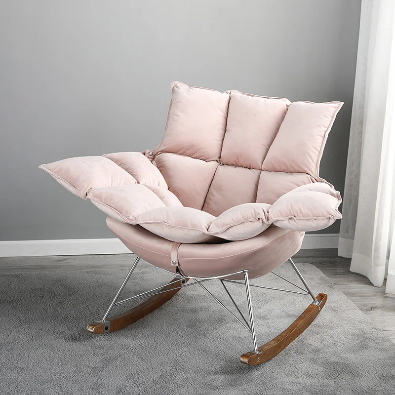 Кресло качалка H1 в скандинавском стиле маленький диван для дома и балкона