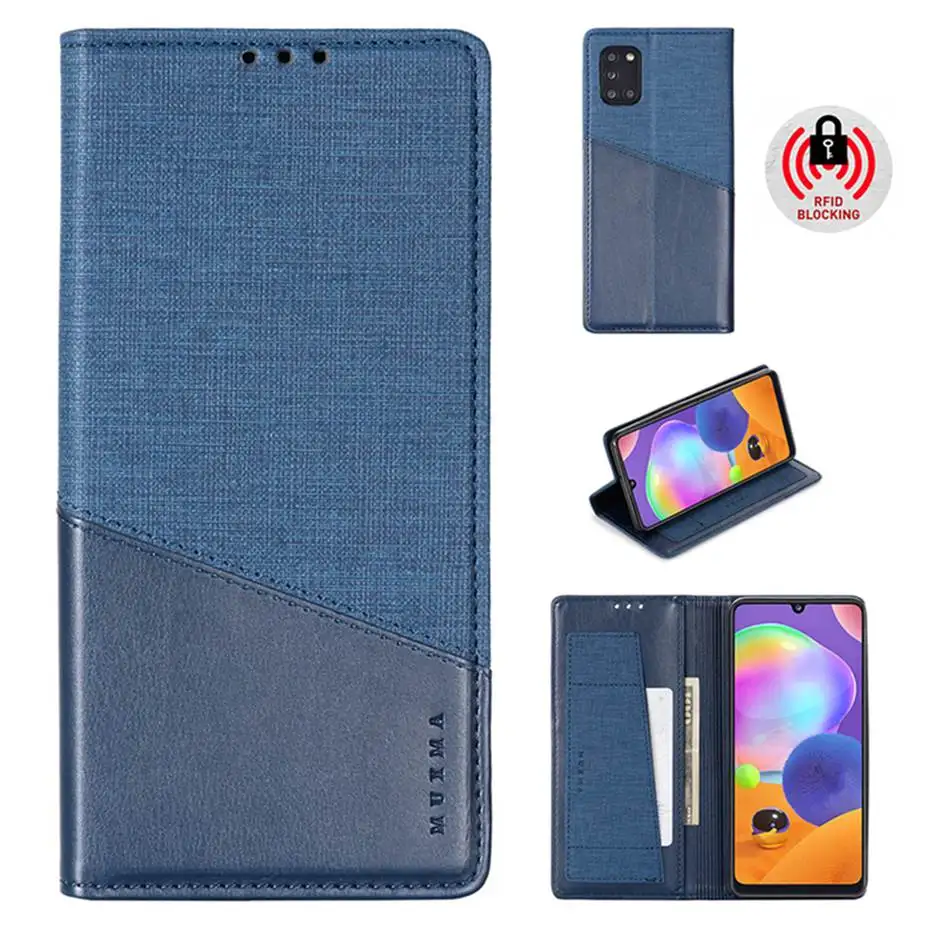Чехол-книжка для Samsung Galaxy A31 A315F A315 Магнитный чехол-бумажник из искусственной кожи