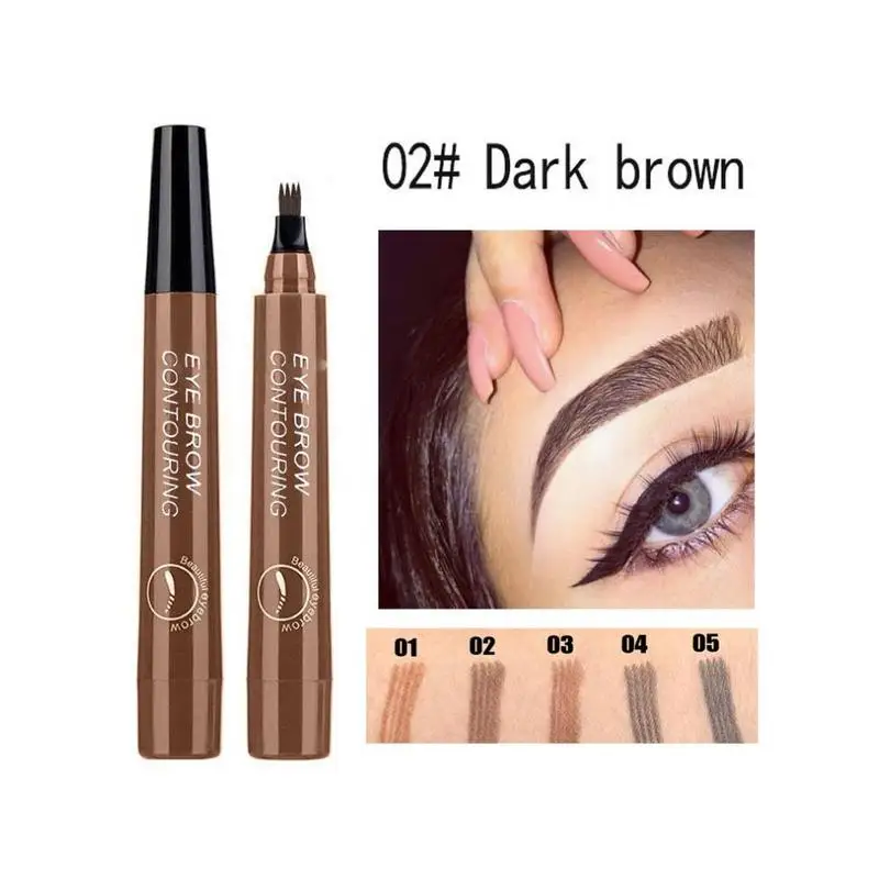 Карандаш для бровей Microblading 5 цветов краска макияжа 4 наконечника жидкая тату