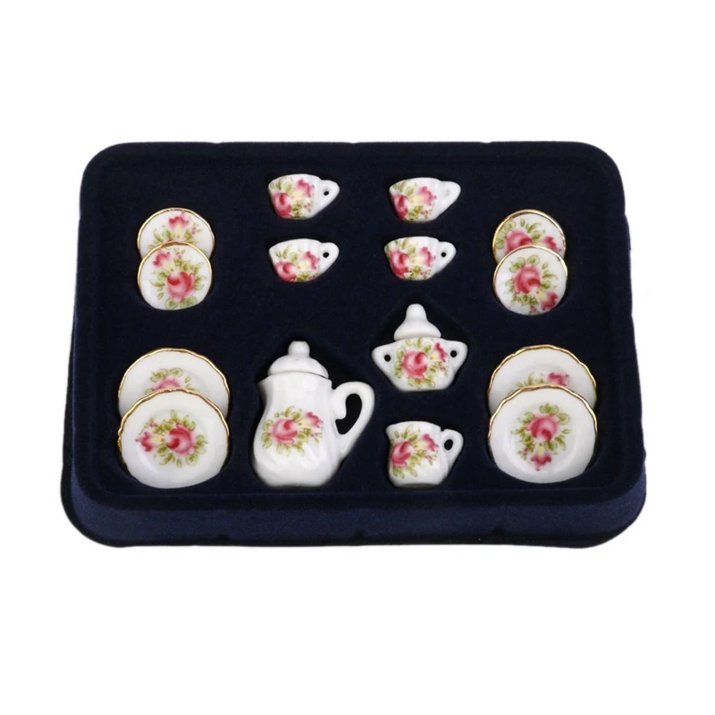 15 шт. миниатюрные фарфоровые тарелки для кукольного домика | Игрушки и хобби