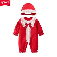 iyeal baby spring autumn clothing newborn princess baby girl clothes long sleeve romper jumpsuit with hat one pieces outfits