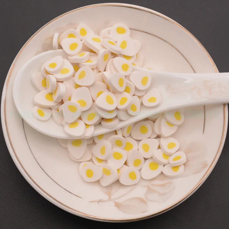 

65g Cute Egg shape Clay polymer Slices Colorful Clay Sprinkles for Phone Decoration,Scrapbook DIY,Crystal Mud Filling,Embellish