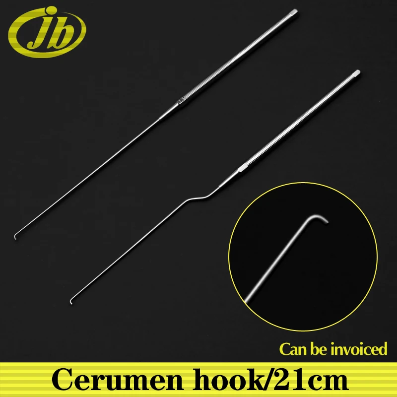 Cerumen hook gun shape 21cm stainless steel ear surgery instruments in the ear