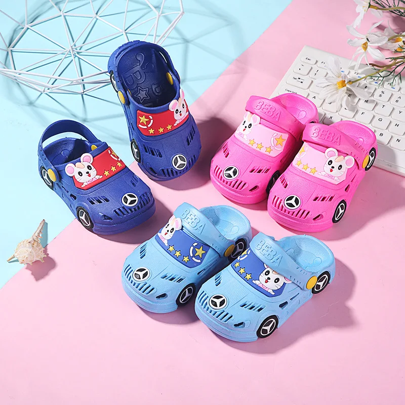 Сандалии Детские с принтом животных Нескользящие шлепанцы мультяшным