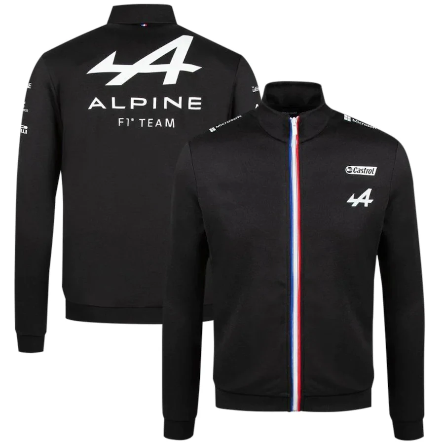 

2021 Season Motorsport Alpine F1 Team A Racing Car Fan Black Sweatshirt Teamline Men's Sweater Clothing Full Zip Sweat Jacket