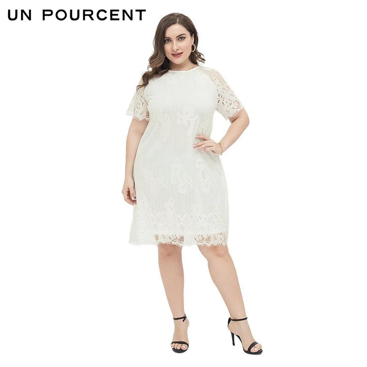 Женское кружевное платье повседневное свободное невесты 2021 размер лето новинка