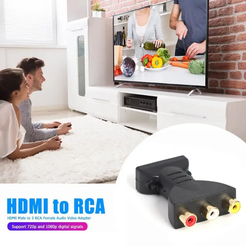 HDMI совместимый штекер к 3 RCA разъем композитный AV аудио видео адаптер конвертер
