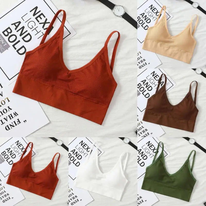 

Hot Fashion Womens Sexy Bras Triangle Cup Vest Crop Tops Summer Strappy Bustier Bralette Corset Vest
