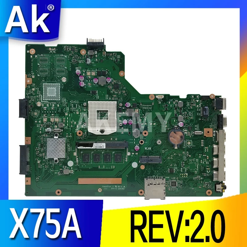 Материнская плата X75VB REV: 2 0 For Для Asus X75VC X75VD X75V X75A 31XJ4MB02B0 X75A1 материнская для