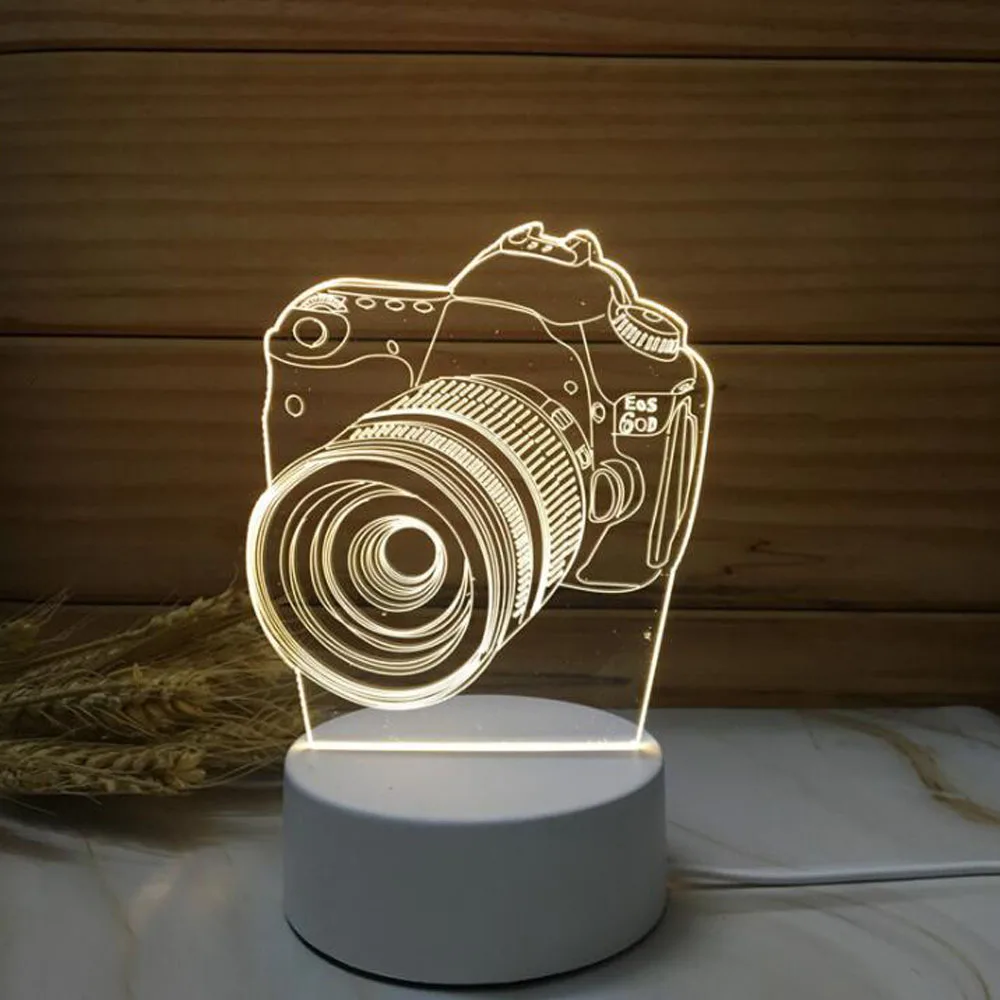 

Креативный 3D ночник, акриловый настольный ночник, декоративная Ночная лампа, прикроватная настольная лампа для спальни, подарок для мальчи...