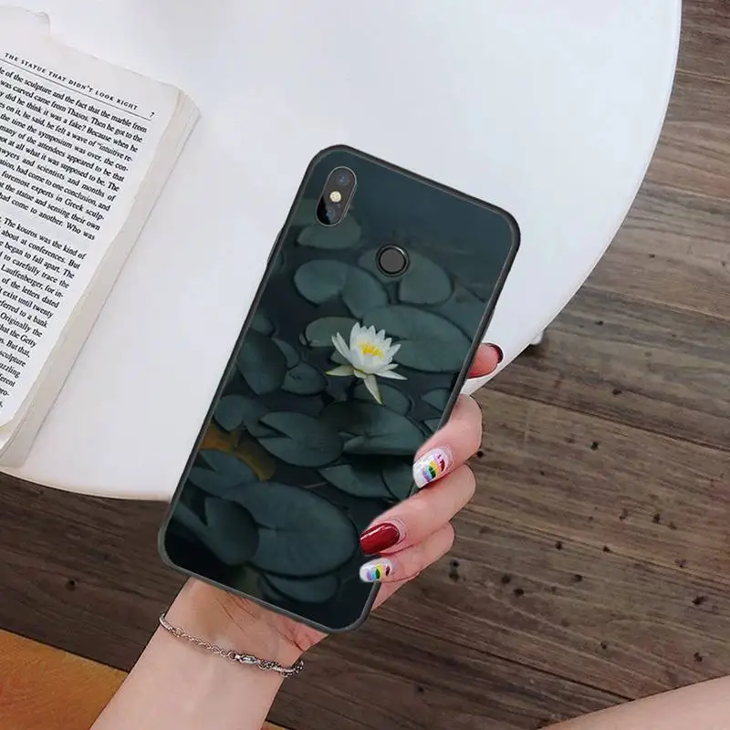 

beautiful lotus Simple style Phone Case For Xiaomi Redmi note 7 8 9 t k30 max3 9 s 10 pro lite