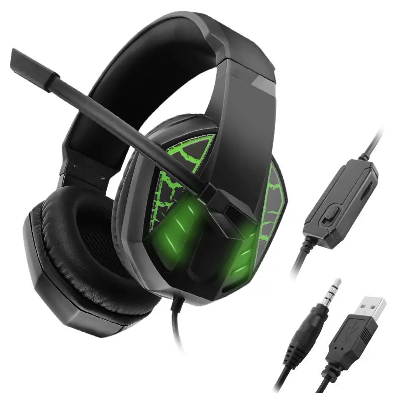

Games Headphones for PS5 Games 3D Headsets With Microphone for Gamer Users VR Headsets With RGB Lamp for PS4 Switch Accessories