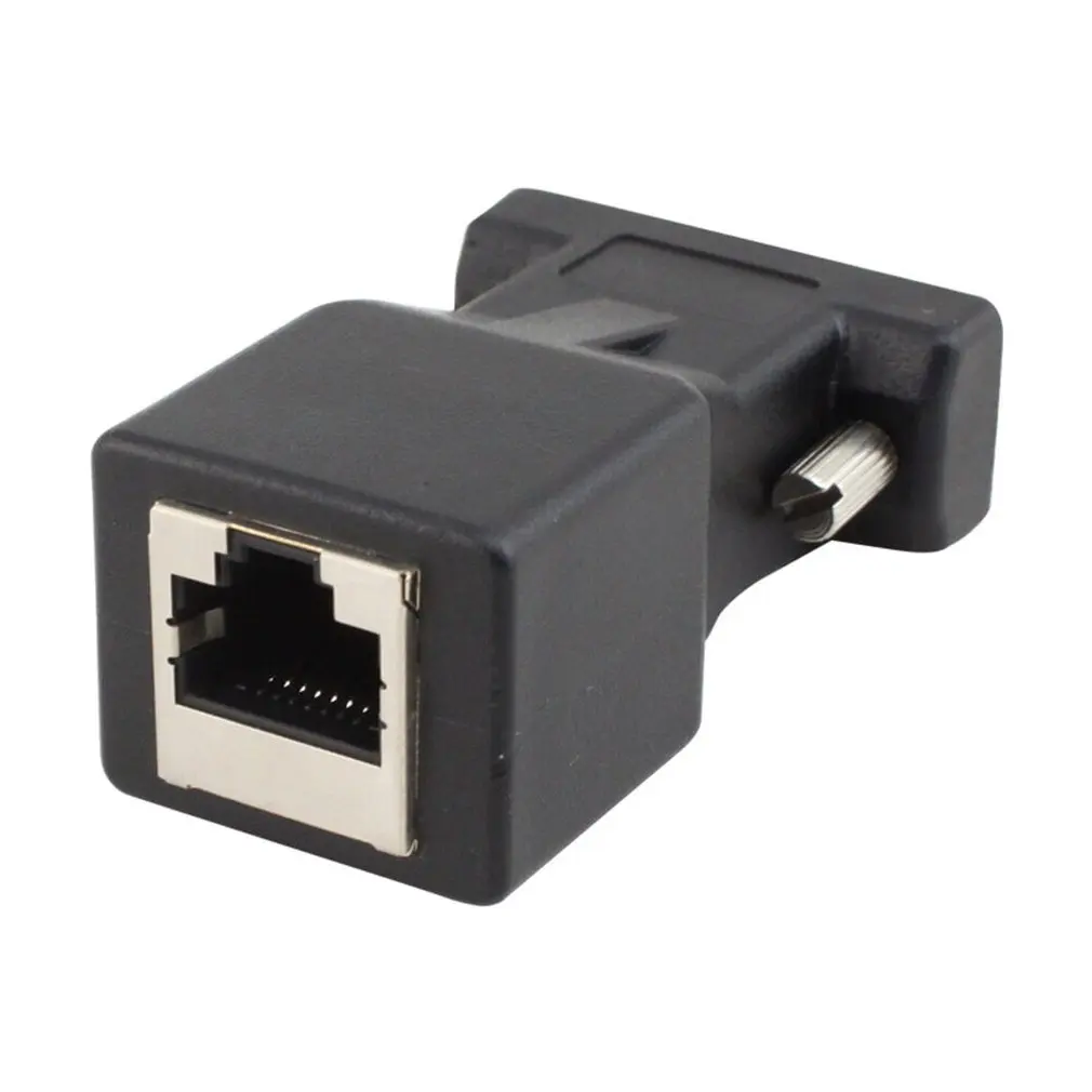 

Practical Ethernet VGA Male Female To RJ45 15 Pin Network Adapter Connector LAN Extender High Performance