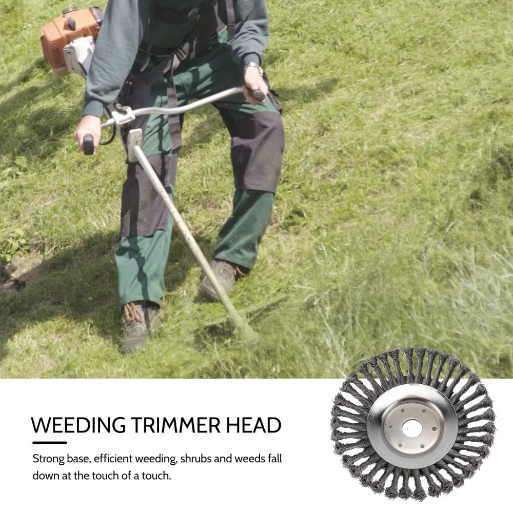 

1 Set of Steel Wire Trimmer Head Lawn Weeding Wire Wheel Grass Trimmer Head