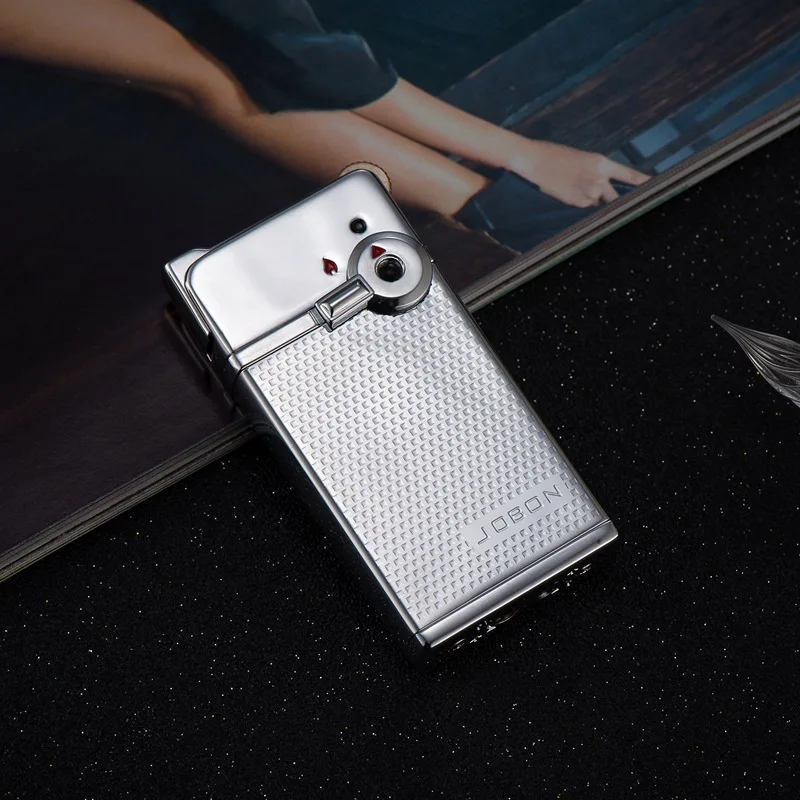 

Bussiness Gas Lighter Grinding Jet Gasoline Flint Lighter Butane Metal Gas PING Bright Sound Cigarette Cigar Lighter Inflated