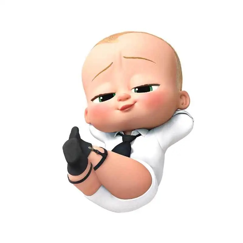 

13 X 9cm for The Boss Baby Auto Car Stickers Anime Cute Decoration Decals Vinyl Windows Bumper Laptop JDM Decal Car Accessories