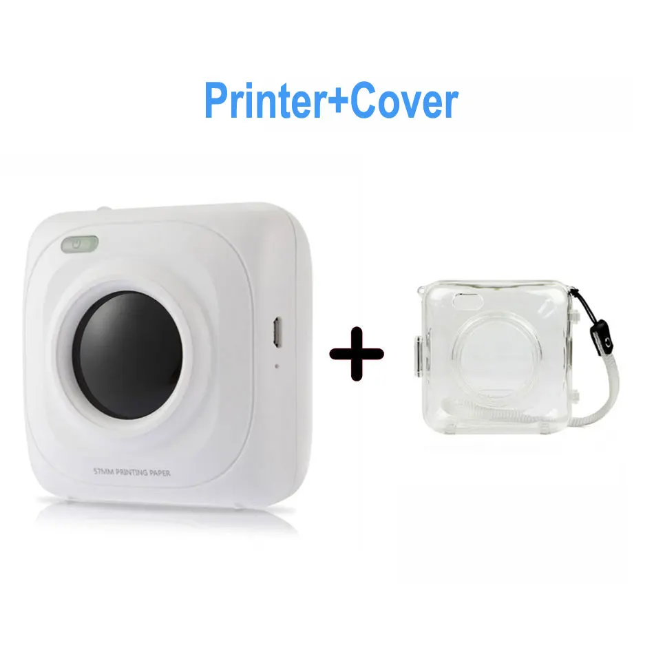 P1 1 Cover PAPERANG Мини термопринтер Bluetooth портативный фотопринтер для мобильного телефона Android iOS Impresoras Fotos подарок - Цвет: P1 1 Cover