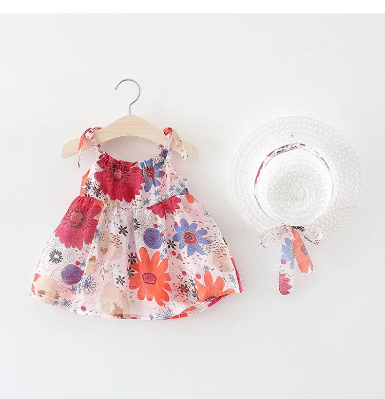 Платье для маленьких девочек принцессы Новинка 2020 года Детское платье с шапкой