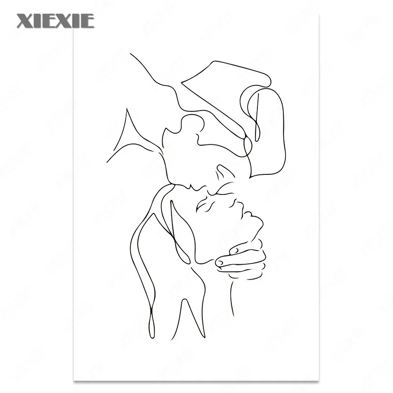 

Nordic Minimalist Figures Line Art Posters Wall Canvas Paintings Drawing Posters Prints Decoration for Living Room Bedroom