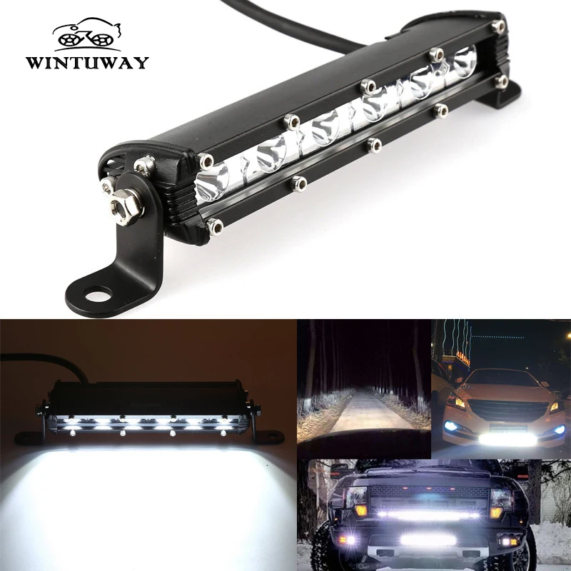 WINTUWAY Однорядный 18 Вт Автомобильный светодиодный рабочий светильник