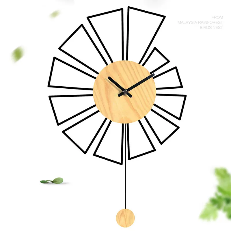 Настенные часы с отключением звука в скандинавском стиле роскошные креативные