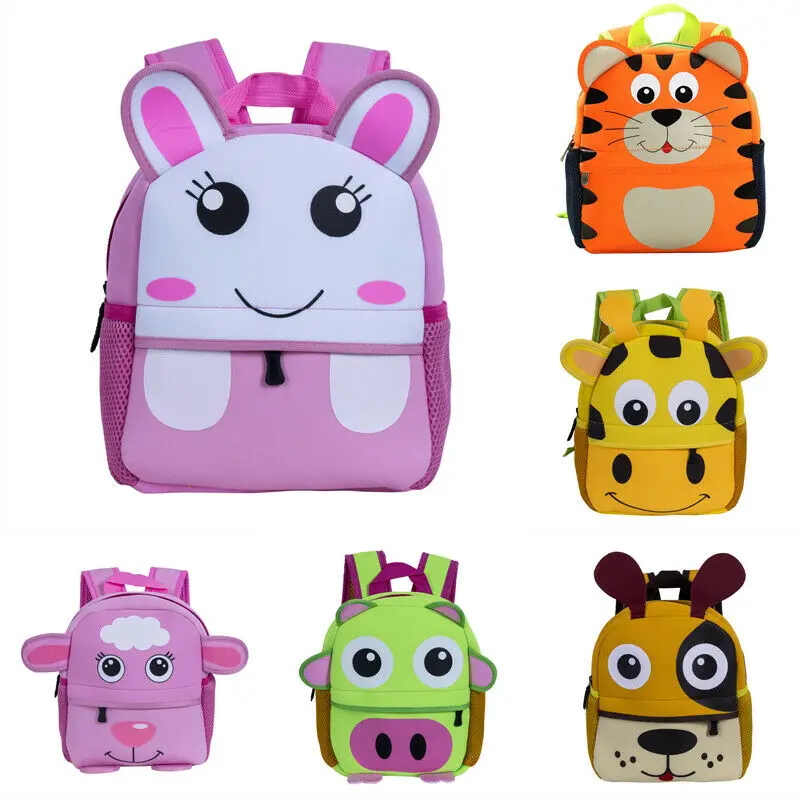 

Cute Kid Toddler Schoo Bags Backpack Kindergarten Children Girls Boys Schoolbag 3D Cartoon Animal Bag