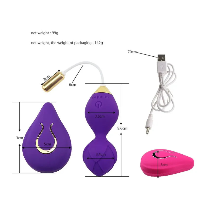 Вибрирующее яйцо с дистанционным управлением вагинальный клиторальный шар