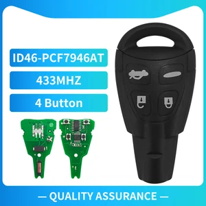 XNRKEY дистанционный ключ с 4 кнопками ID46PCF7946AT чип 433 МГц дистанционный ключ для автомобильного ключа Saab