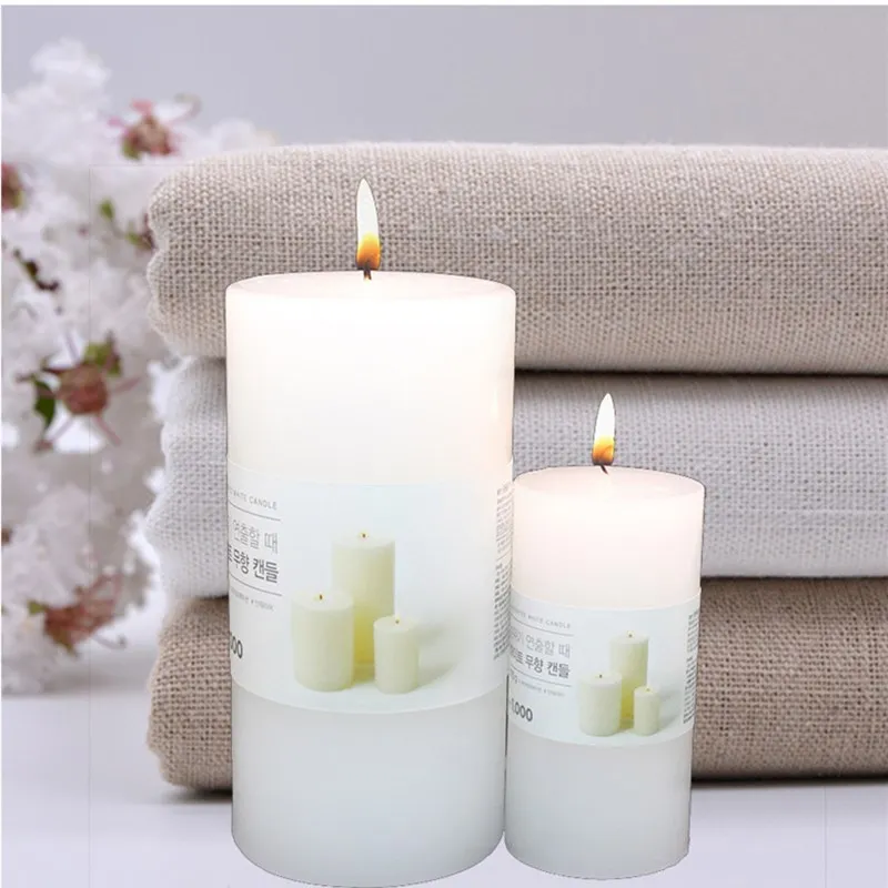 Nordic White Candles Smokeless Romantic Handmade for Wedding Party Home Banquet Table Decoration Church Supplies Christmas Gift | Дом и сад