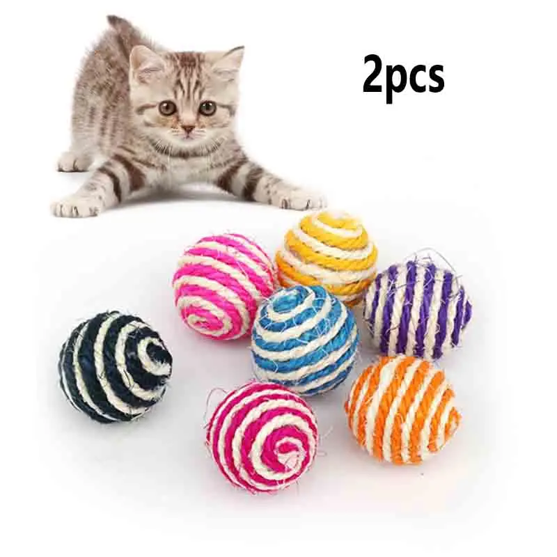 

2pcs Colorful Dog Gnaws Toy Cotton Rope Ball Ball Dog Bite Toy Chew Teething Ball Interactive Puppy Training Fun Pet Supplies