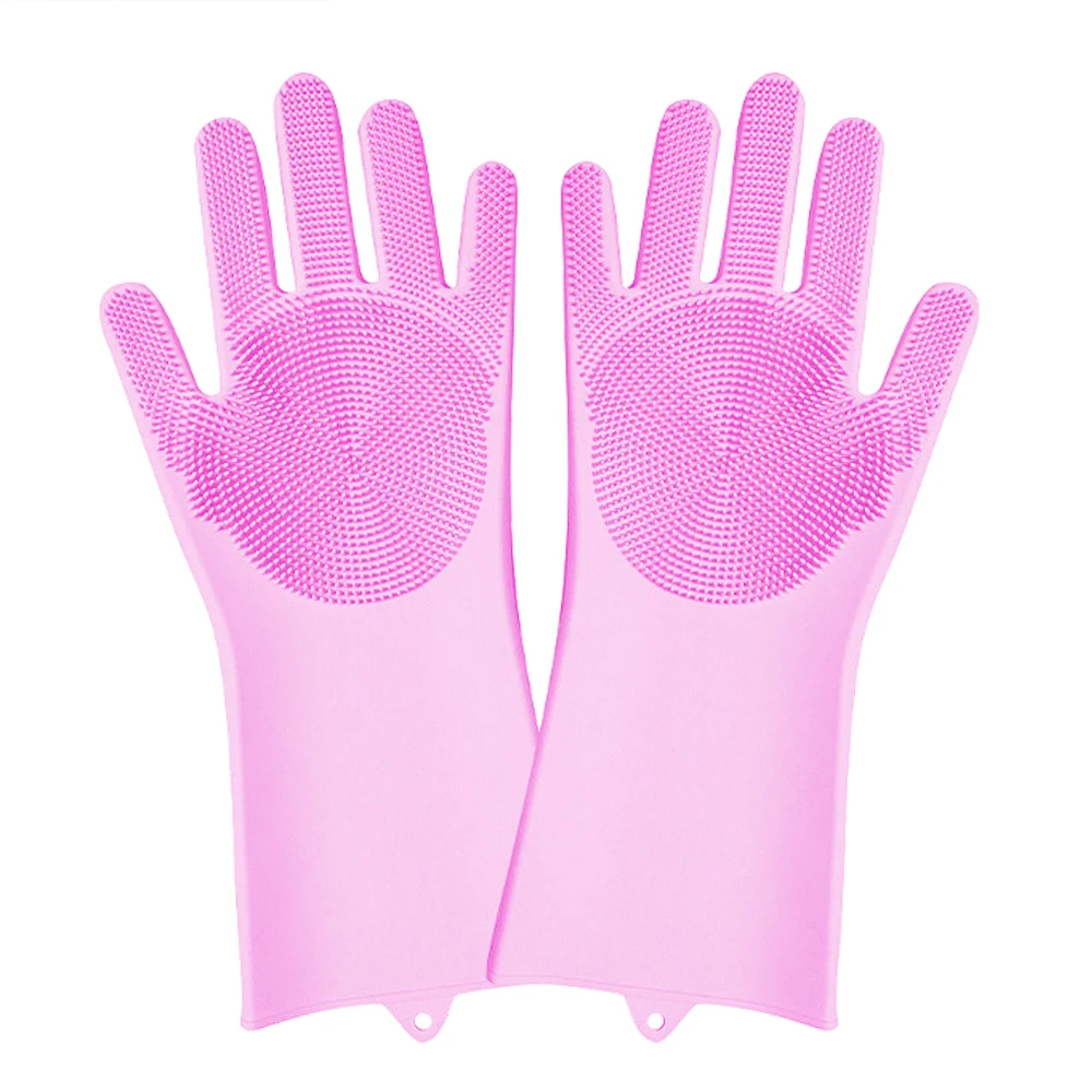 

Kitchen Silicone Cleaning Gloves Magic Silicone Dish Washing Gloves For Household Silicone Scrubber Rubber Dishwashing Gloves