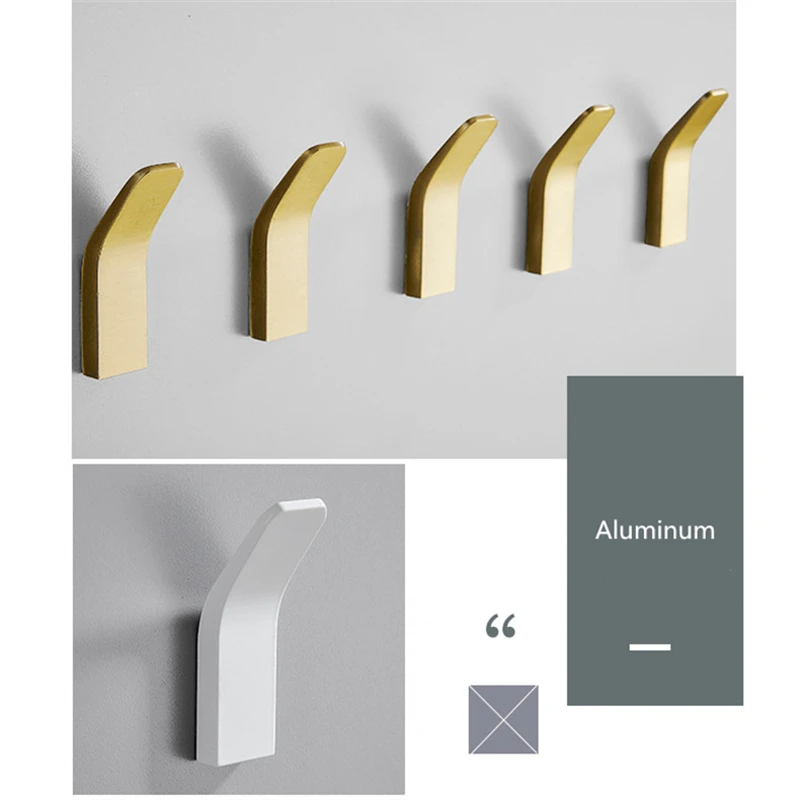 

Robe Hook Gold Wall Hook Coat Hanger Towel Hanger Bag Hook Aluminum Bathroom Accessories Clothes Hanger Bath Kitchen Hardware
