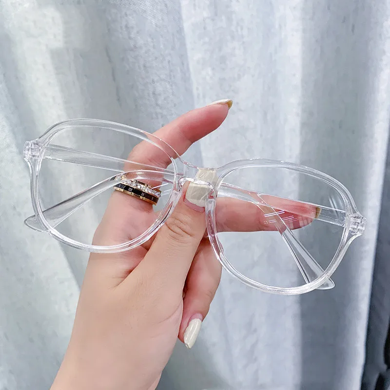 

Transparent Anti-Blue Light Glasses Frames Vintage Women Computer Eye Wear Men Eyeglasses Optical Spectacle Fat Mirror
