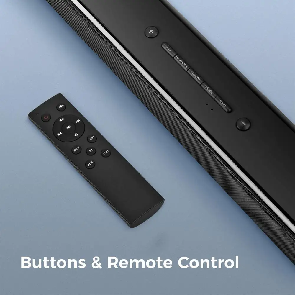 

TV Soundbar 60W Bluetooth Speaker Stylish Hifi Home Theater Systems Sound Bar 3D Stereo Surround Support Optical/AUX/TF Card/USB