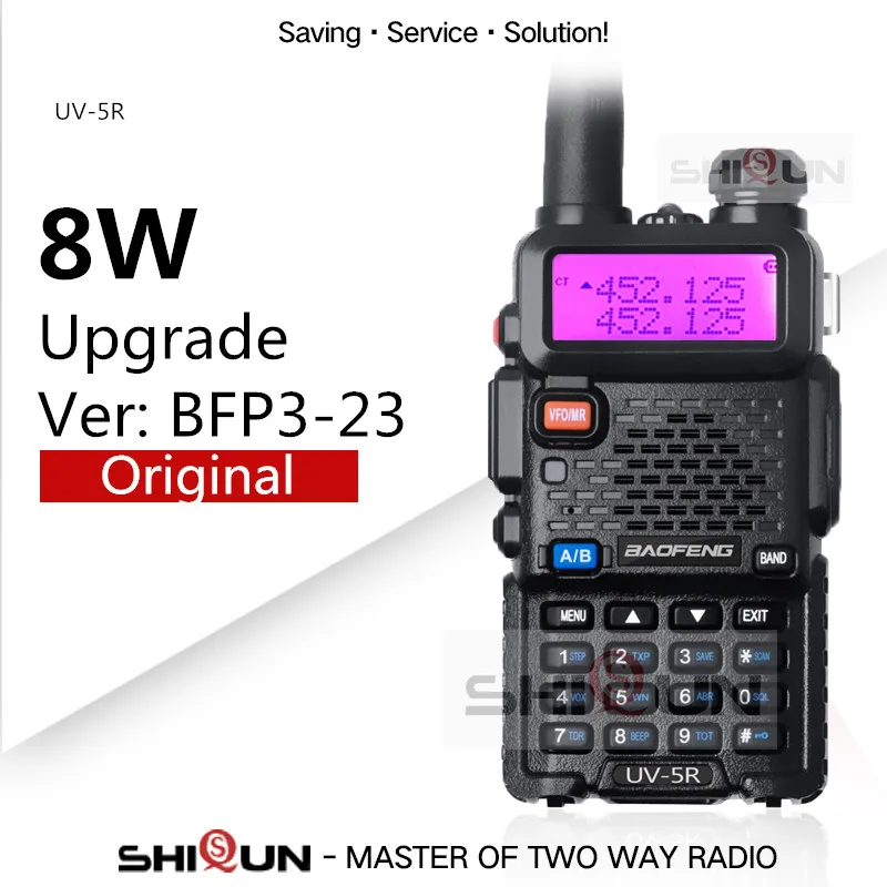 8W Baofeng UV-5R двухканальные рации двойной дисплей двухдиапазонный Baofeng UV5R портативный 5 Вт UHF VHF двухстороннее радио Pofung UV 5R КВ трансивер - Цвет: 8W