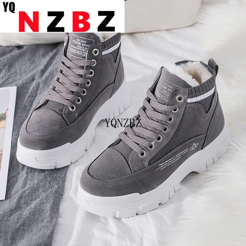 

Ladies Casual Shoes Lace-up Fashion Sneakers Platform Snow Boots Winter Women Boots Warm Plush Women's Shoes Zapatos De Mujer