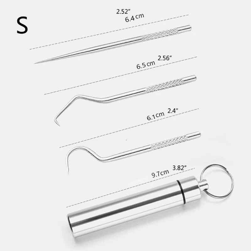 3 шт. набор зубочисток из нержавеющей стали | Украшения и аксессуары