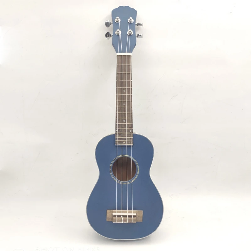 

21 Inch Sapele Ukulele Simple Blue Wooden Creative Stage Performance Four String Musical Instruments for Beginners Gifts 2021
