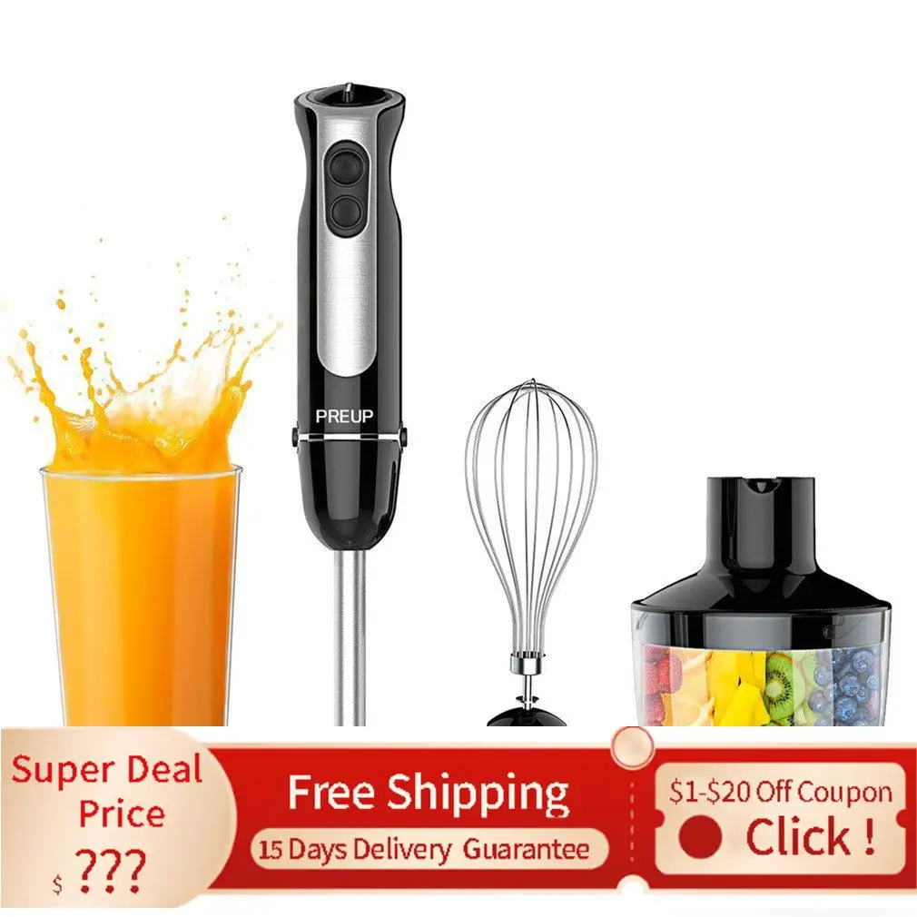

Immersion Hand Blender Set Variable 5 Speed Control 500ml Food Chopper 600ml Beaker navidad новогодние украшения 2022