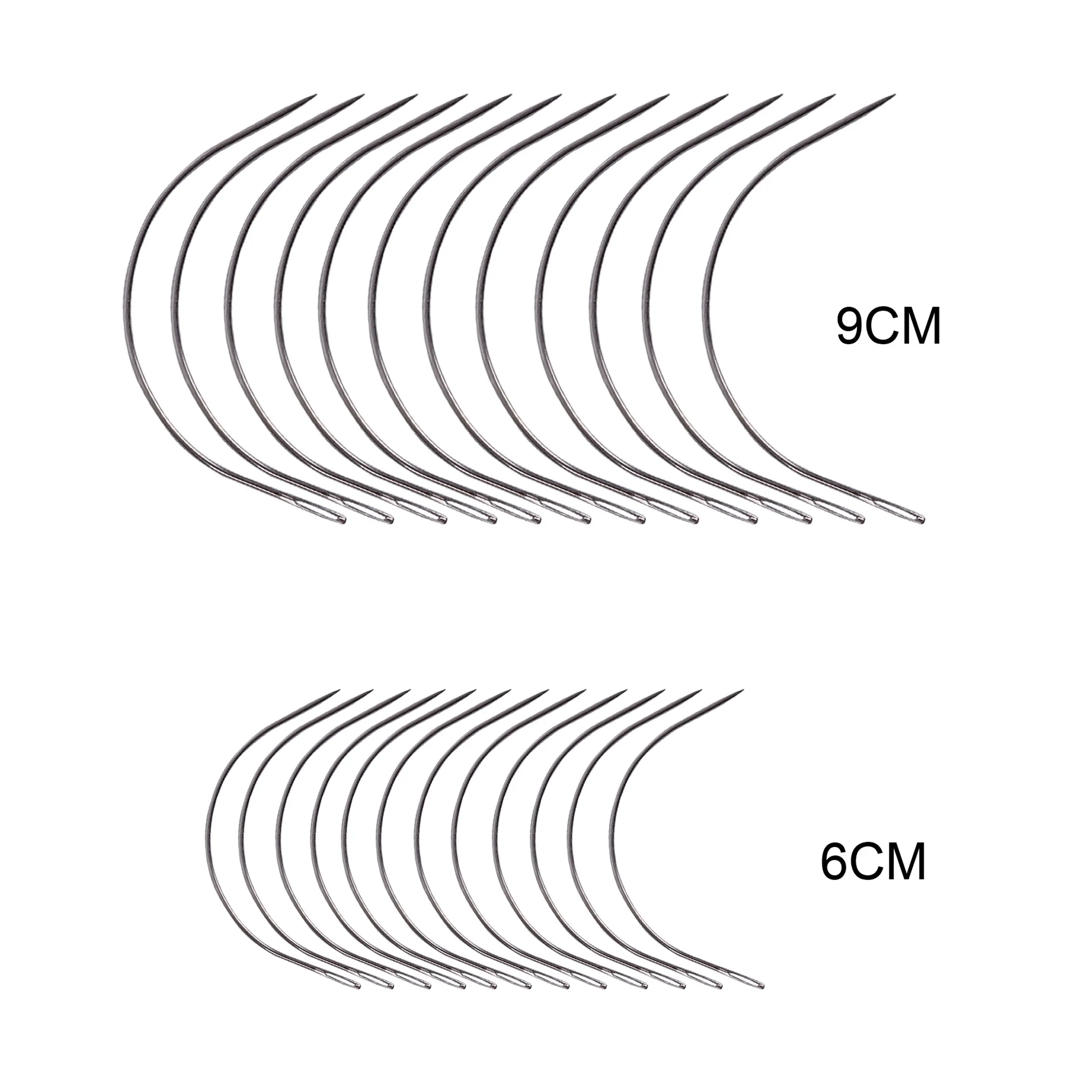 

50 pcs/bag Large 9cm 6cm C Shape Curved Needles Wig making crochet braids ventilating Hair weaving needle