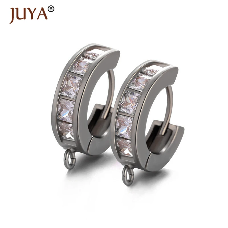 1 Pair Fashion Zircon Earring Hook Clasps Accessories For Earrings Jewelry Making Handmade DIY Findings Components | Украшения и
