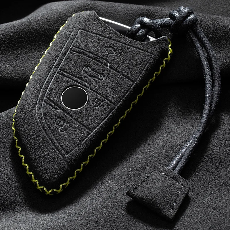 

High-end suede car key case car keychain car key bag for BMW 5 Series X1 X3 X4 X5 X6 525 530 7 Series New 3 Series 320LI