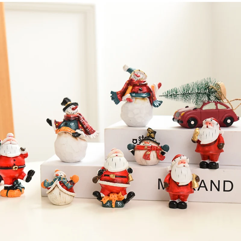 

Santa Claus Tabletop Ornaments Resin Snowman Christmas Party Decoration For Home Party Decor Navidad новогодние украшения 2022