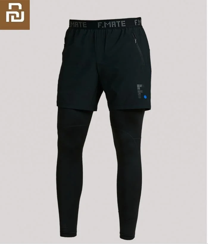 Новинка мужские тренировочные колготки F.Mate шорты два в одном легкие и дышащие