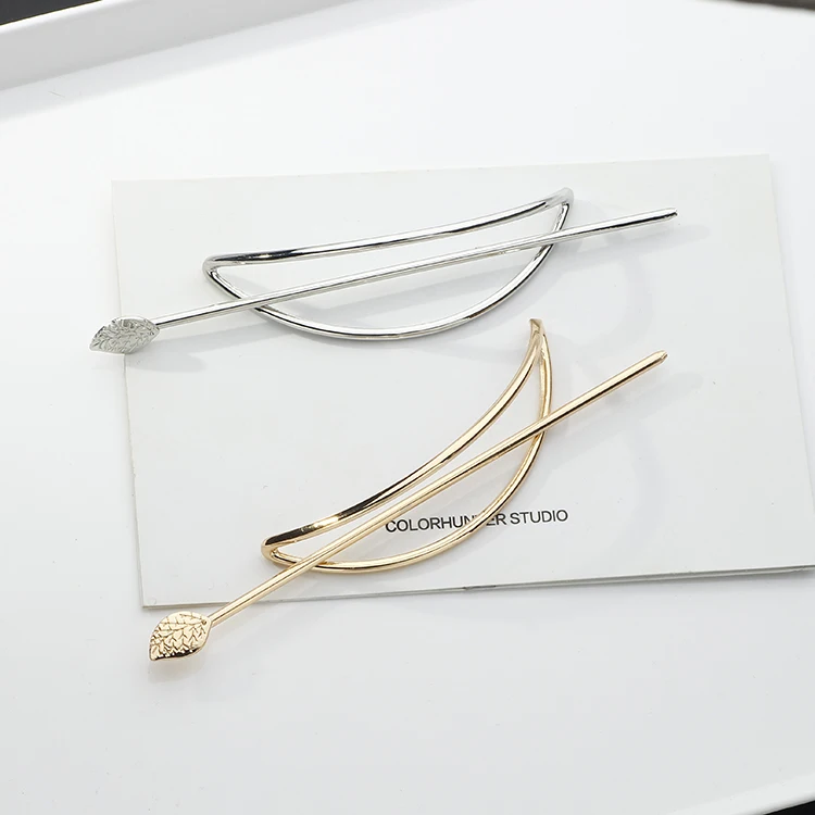 Простая заколка для волос с эллиптическим узором девочек геометрическим шпильки